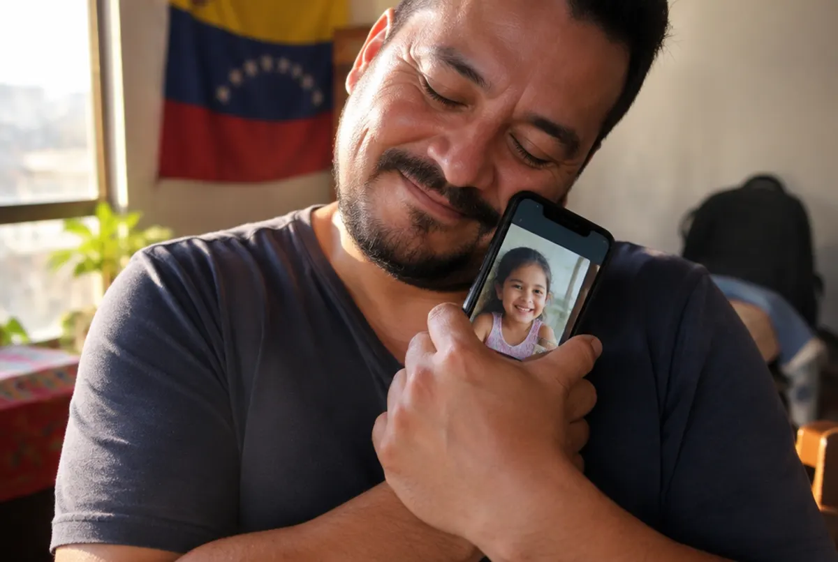 Padre venezolano en Colombia feliz tras enviar dinero por Pago Móvil a su hija en Venezuela